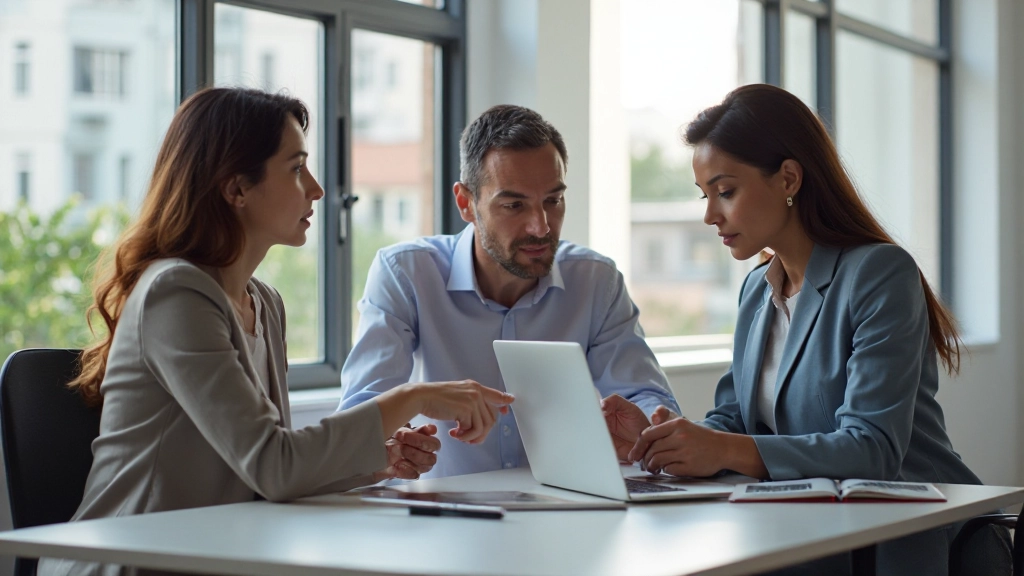 Professional team collaborating on digital workspace with modern technology