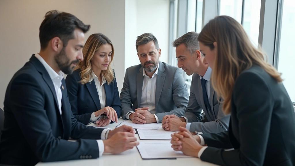Grupo diverso de profissionais portugueses em ambiente corporativo moderno, colaboração e aprendizado empresarial, escritório contemporâneo com luz natural