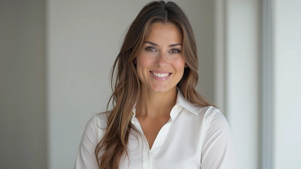 Retrato profissional de homem português executivo, 40 anos, cabelo escuro, terno azul escuro, expressão confiante, fundo neutro de escritório